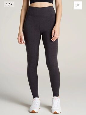 NWT American Tall High-Waist Dark Gray Leggings Activewear 57% Cotton Size M/XT